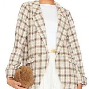 BCBGeneration Women's Double-Breasted Plaid Blazer - NWT